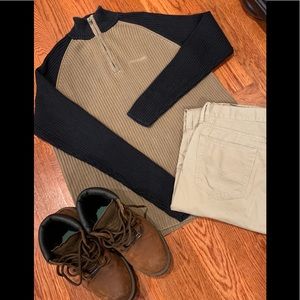Nautica Jeans Zip Down Collar Cotton Top